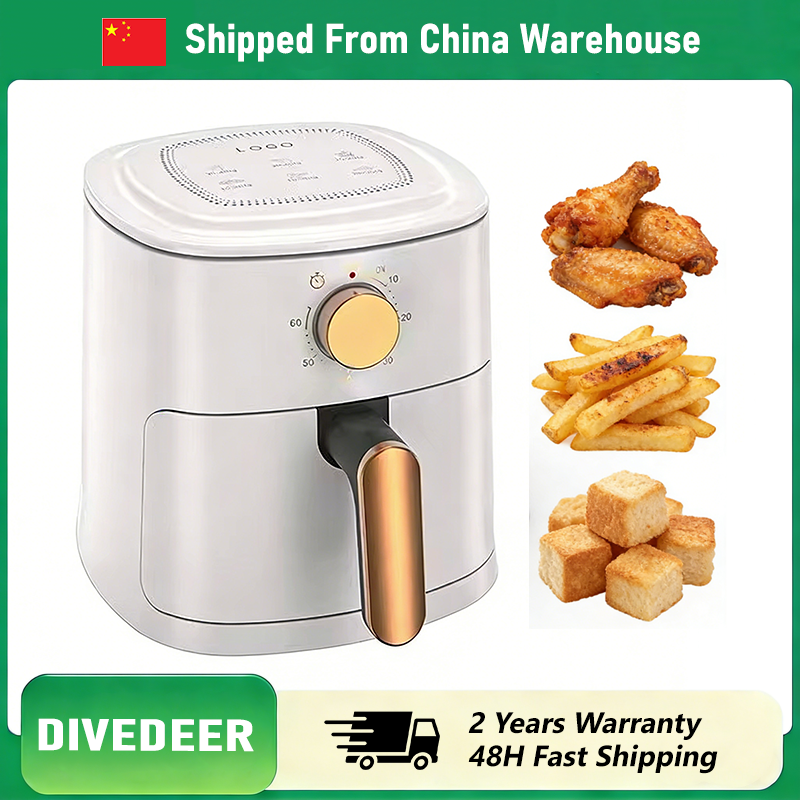  DIVEDEER Air Fryer Multi-Function Air Fryer Oven 4L Large Capacity Oil-Free French Fry Maker with 360° Heating 