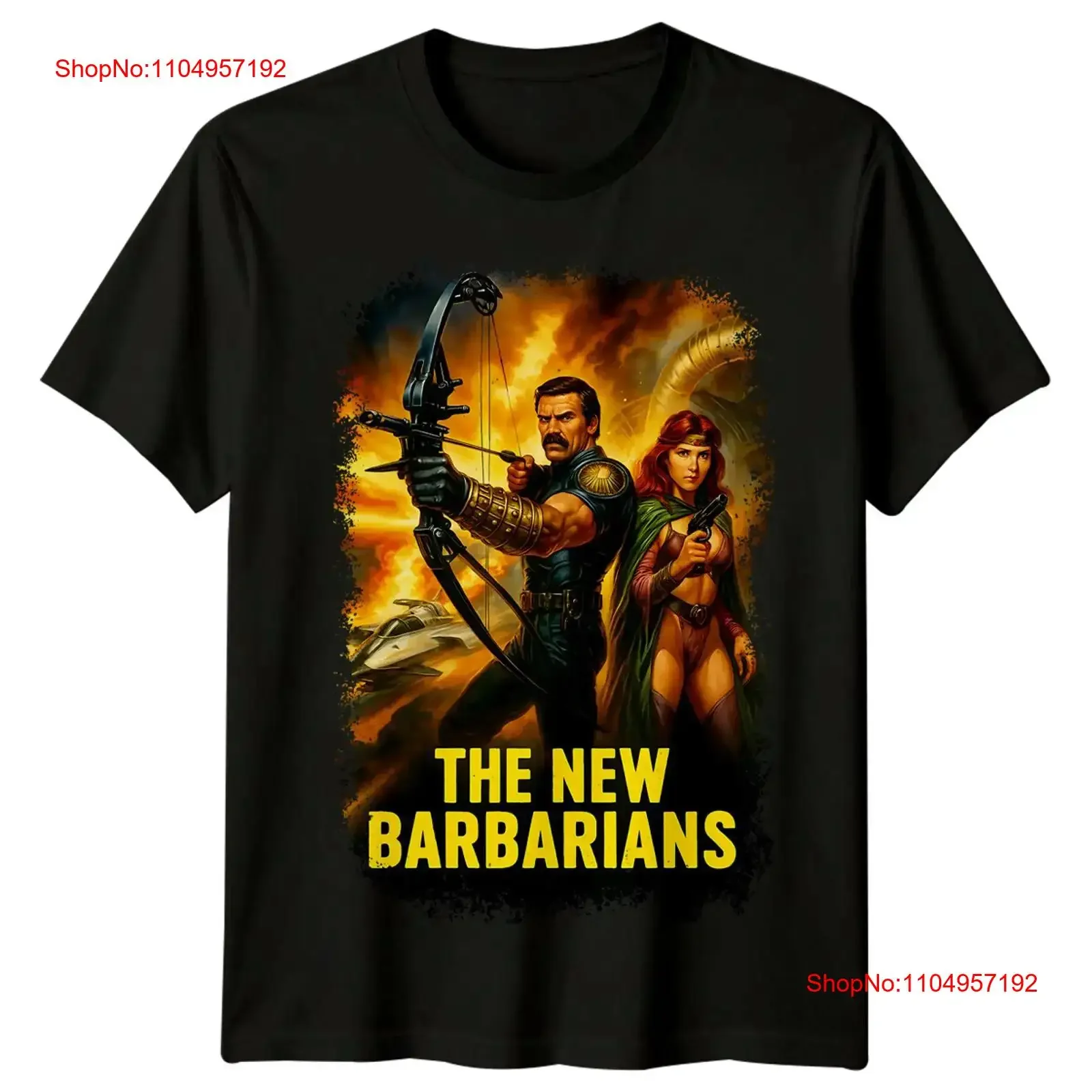 

Новые варвари 1983, постер фильма, вдохновленная футболка в стиле ретро 80-х годов, винтажный стираный топ унисекс для повседневной носки, растягивающийся homme