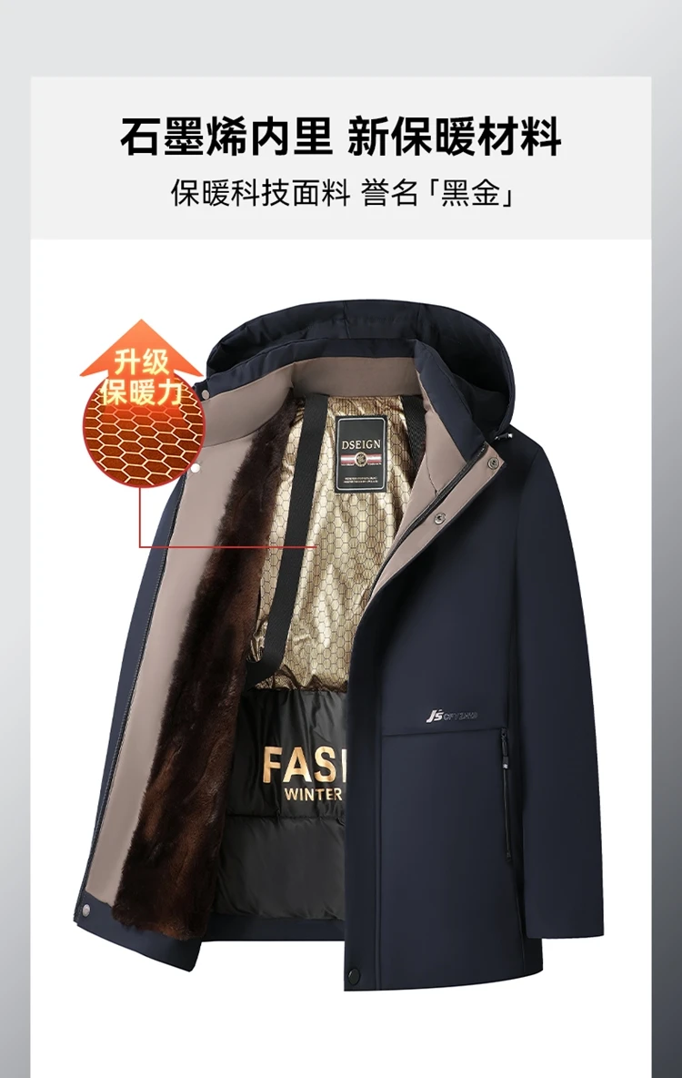 

Winter Slim Fit Hoodies Coats Cotton Outwear Waterproof Windproof Parkas Men Windbreaker Parkas New Outdoor Warm Hooded Parkas