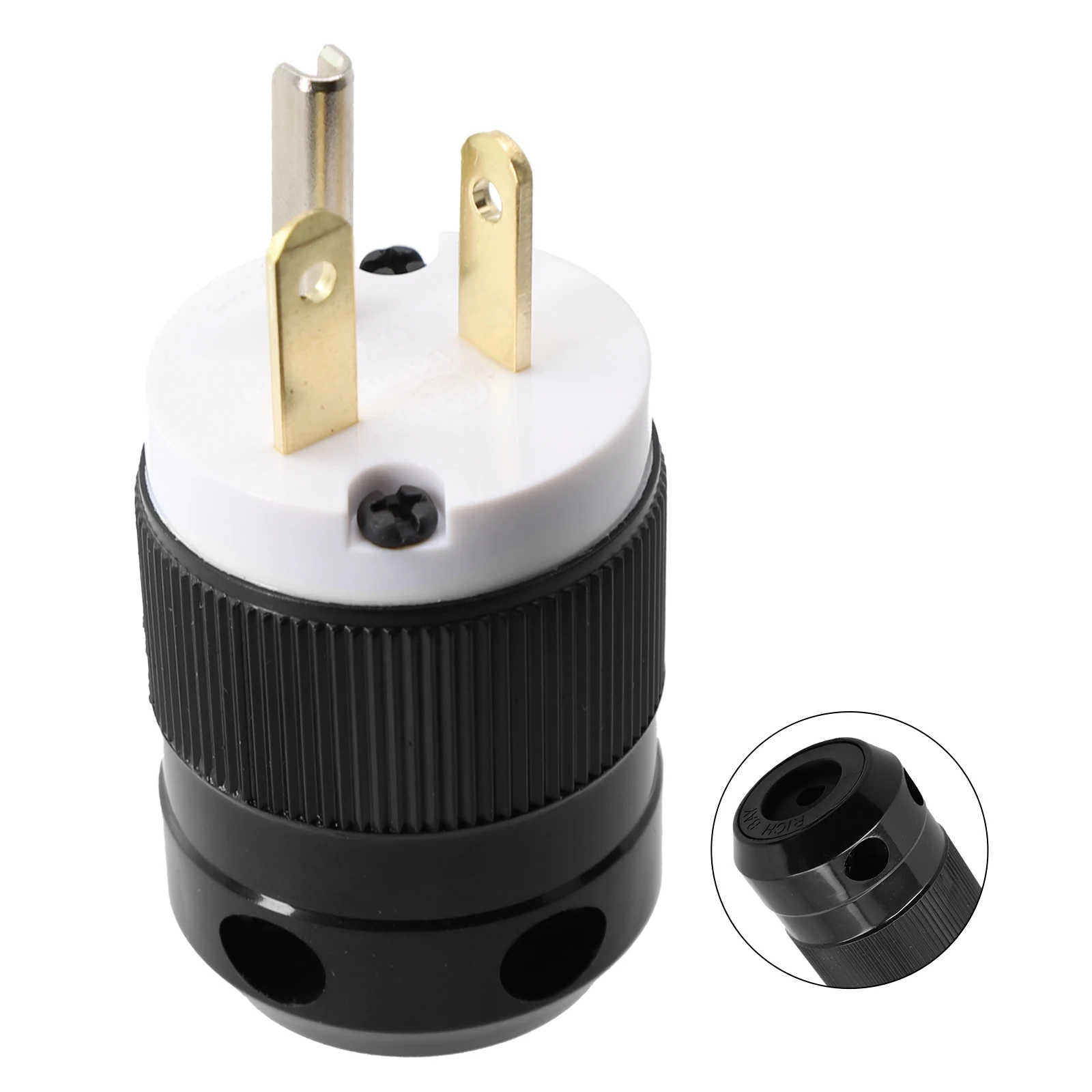 Professional Useful Accessories High Quality 2 Pole 3 Wire Connector Replacement Straight Blade 20A Male Replacement