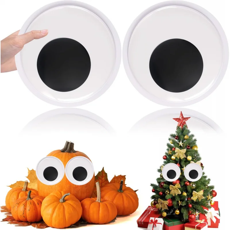 

【2 Pcs 7-inch Eyes】DIY Self-Adhesive Eyes for Crafts, Christmas Tree Ornaments, Halloween Decor- Funny Decorative Eyes