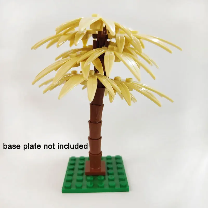 Building Blocks Palm Coconut Tree Green Garden Landscape Tropical Beach Plant Block Toy Compatible Lego Bricks Toy for Children