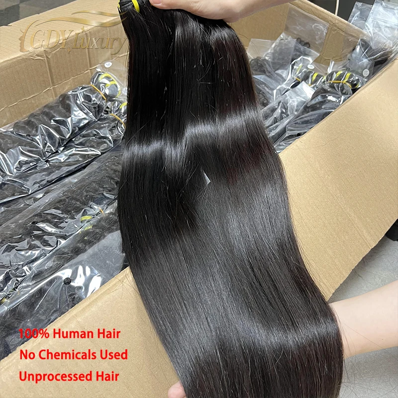 12A Vietnamese Raw Hair Bundles Straight Bundles 100% Human Hair #1B Natural Black Straight Unprocessed Hair Extensions Tissage