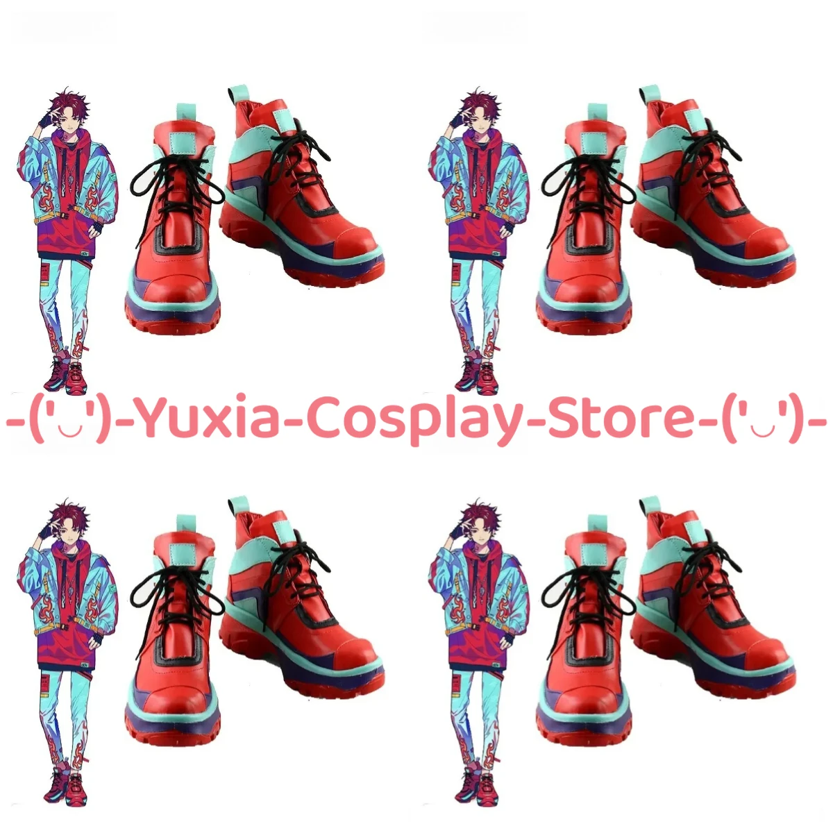 

Yuxiacosplay! Paradox Live Sugasano Allen Cosplay Shoes Anime Character Prop PU Leather Boots Halloween Carnival Party Costume