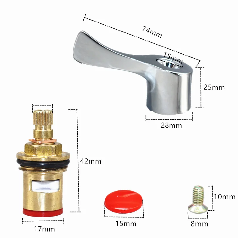 1/4 Turn Use Basin Sink Tap Reviver Faucet Handle Replacement Lever Heads Conversion Kit For Kitchen Faucet Accessories