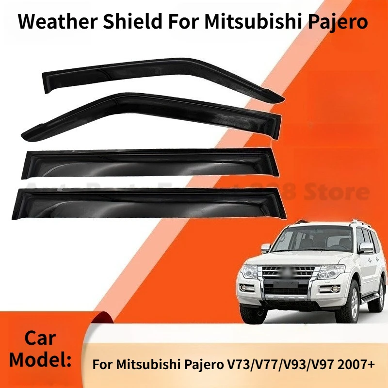 

Дефлекторы окон (ветровики) для Mitsubishi Pajero V73/V77/V93/V97 2007+ (защита от дождя, накладки на окна)