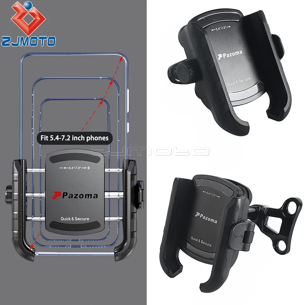 360 ° دوران حامل هاتف دراجة نارية امتصاص الصدمات حامل هاتف المحمول ل هارلي CVO الطريق الإنزلاق ST FLTRXST FLTRK FLTRX 15-23 #3