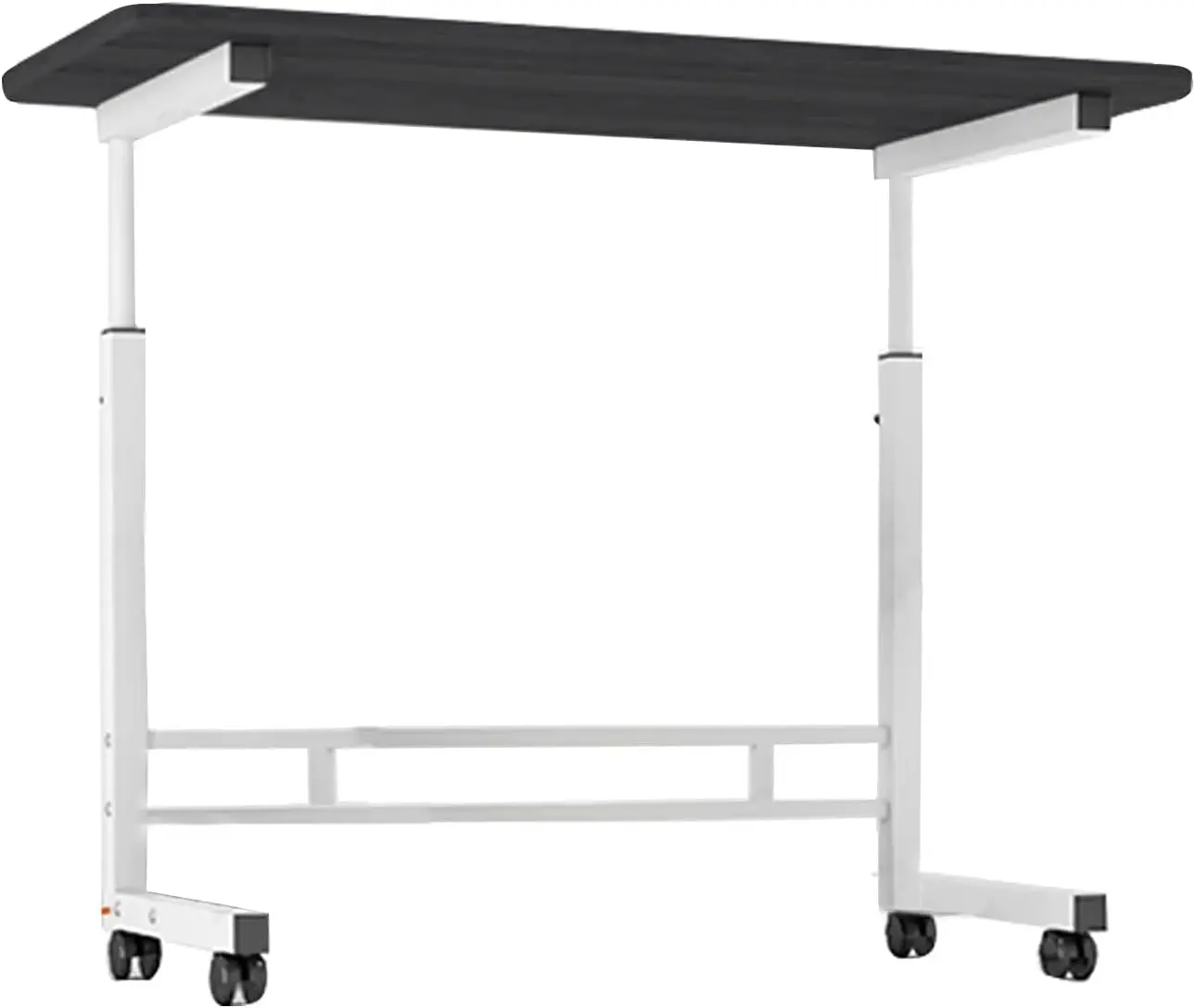 حامل مكتب دراسة الكمبيوتر المحمول بجانب السرير، طاولة محمولة قابلة للتعديل باللون الأسود