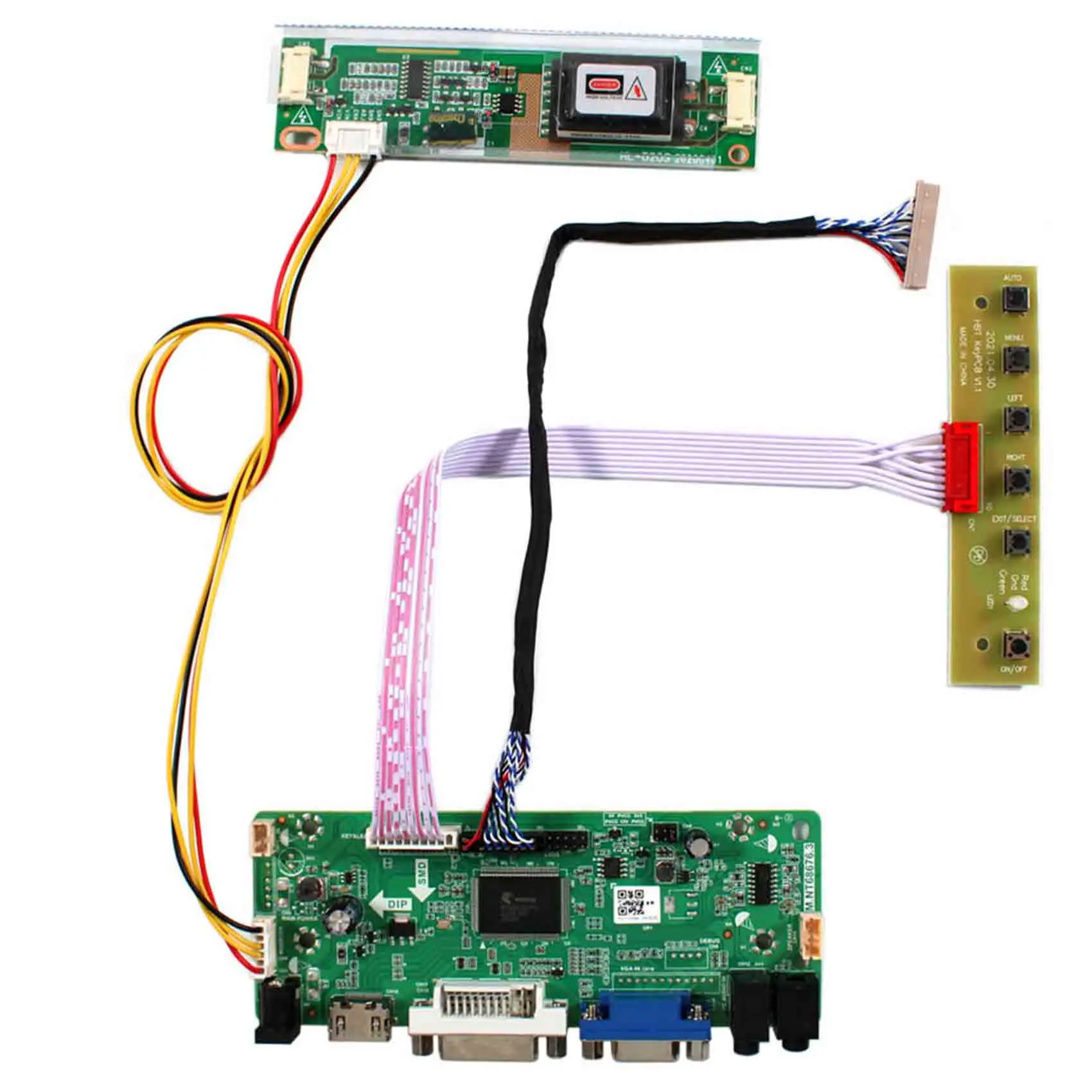 

HD MI DVI VGA 50pin LCD Controller Board For 8inch 800X600 EJ080NA-05A AT080TN52 Lcd Screen