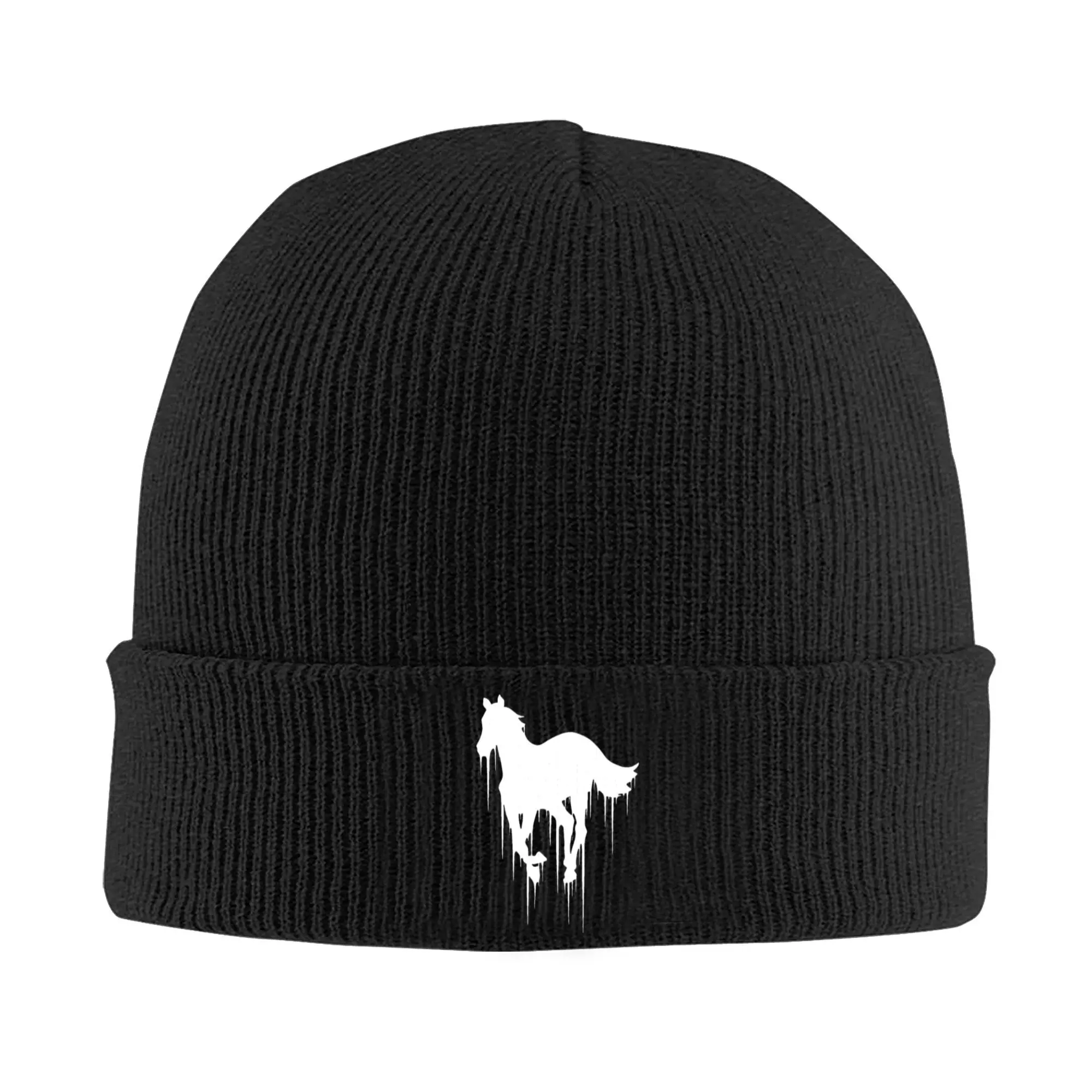 Deftones Music  Band White Pony Drip Hat Autumn Winter Beanies Warm  Cap Men Women Acrylic Knitted Caps