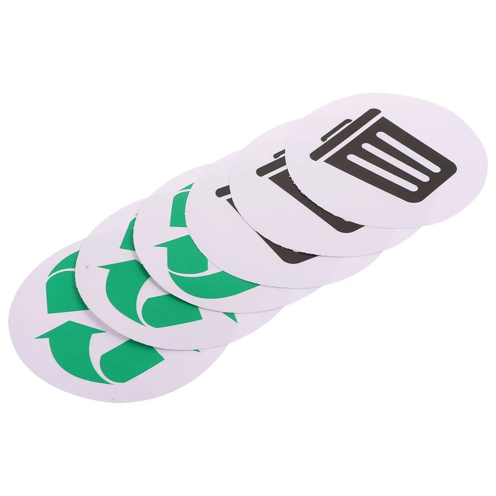 

Набор из 6 наклеек для сортировки мусора: этикетки для контейнеров, для кухни, офиса, улицы, сада, компостного бака, знаки для переработки отходов