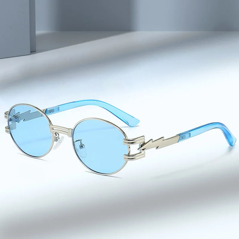 

Fashion Oval Box Punk Sunglasses for Women Fashionable Casual Commuting Style Sunglasses