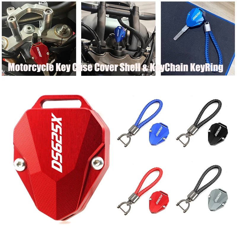 

Motorcycle CNC Key Case Cover Shell & KeyChain KeyRing Fit For VOGE DS525X DS625X DS800X Rally 300RR 500AC DSX 850 300 625/525
