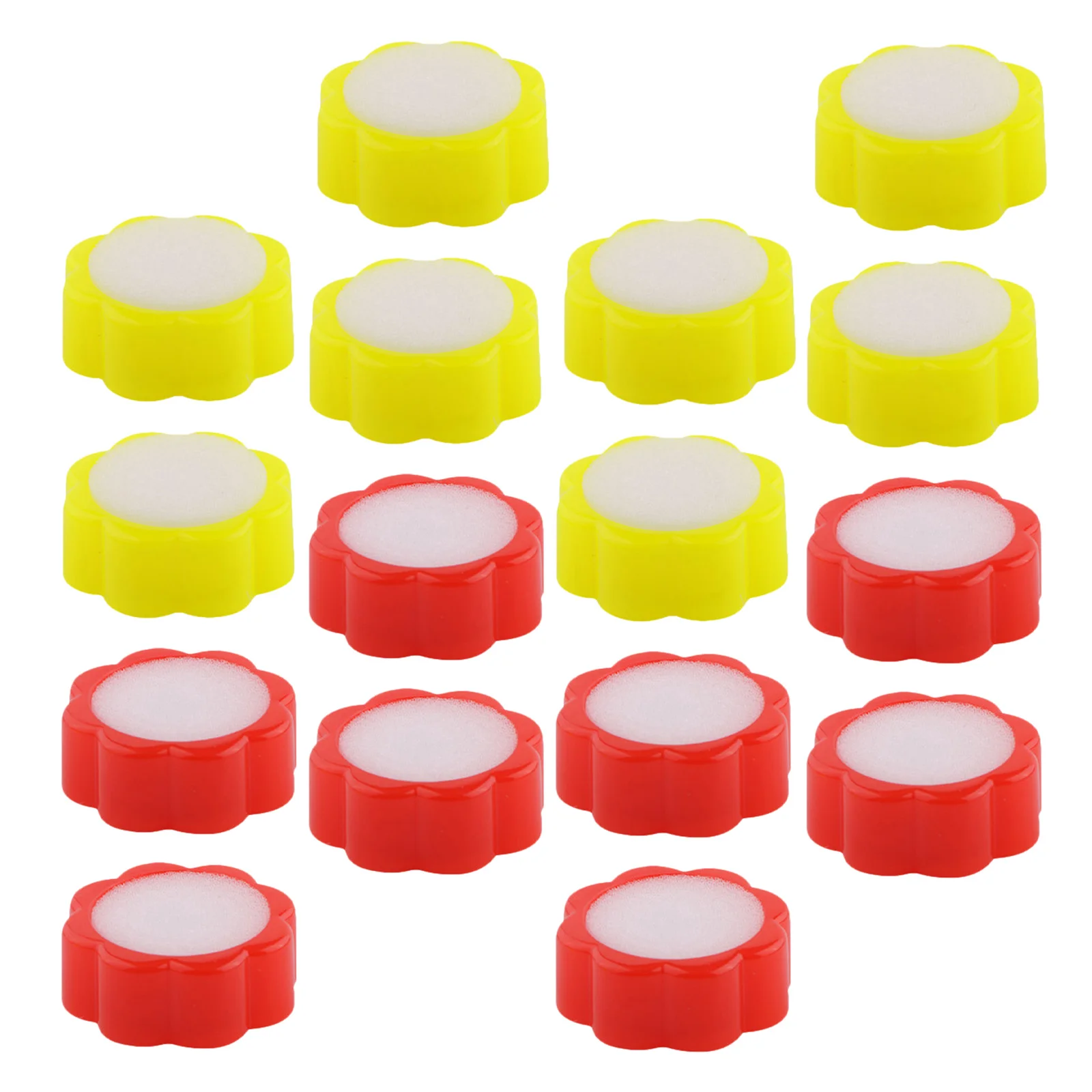 20 Stuks Papier Tellen Spons Pruimenbloesem Vinger Bevochtiger Cup Stabiele Antislip Basis Voor Kantoor Kassier Benodigdheden Spons Daubers