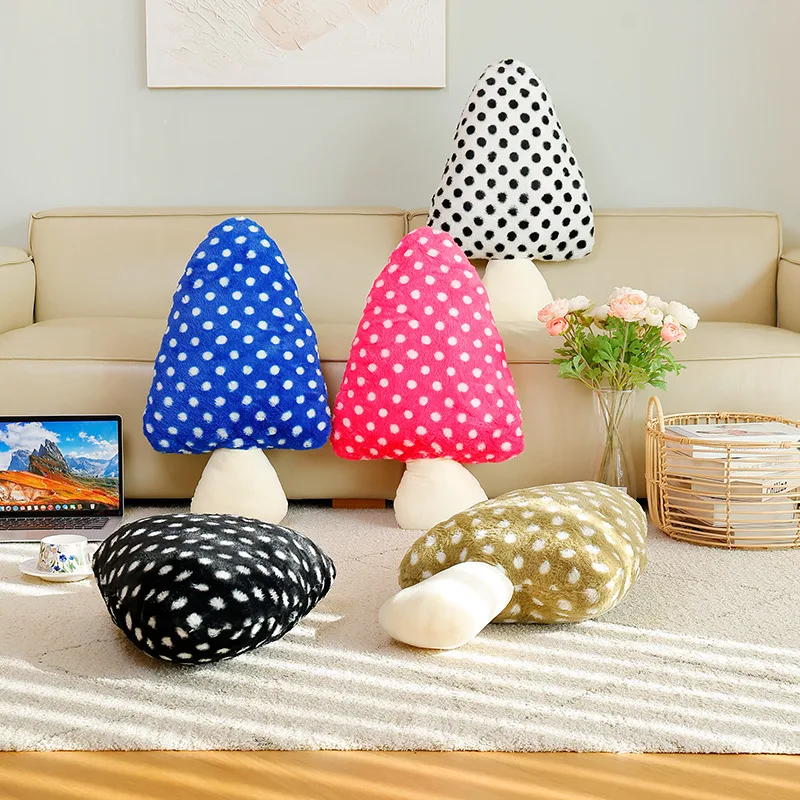 북유럽 스타일 버섯 봉제 인형, 심플한 버섯 봉제 베개 장난감, 홈 데코