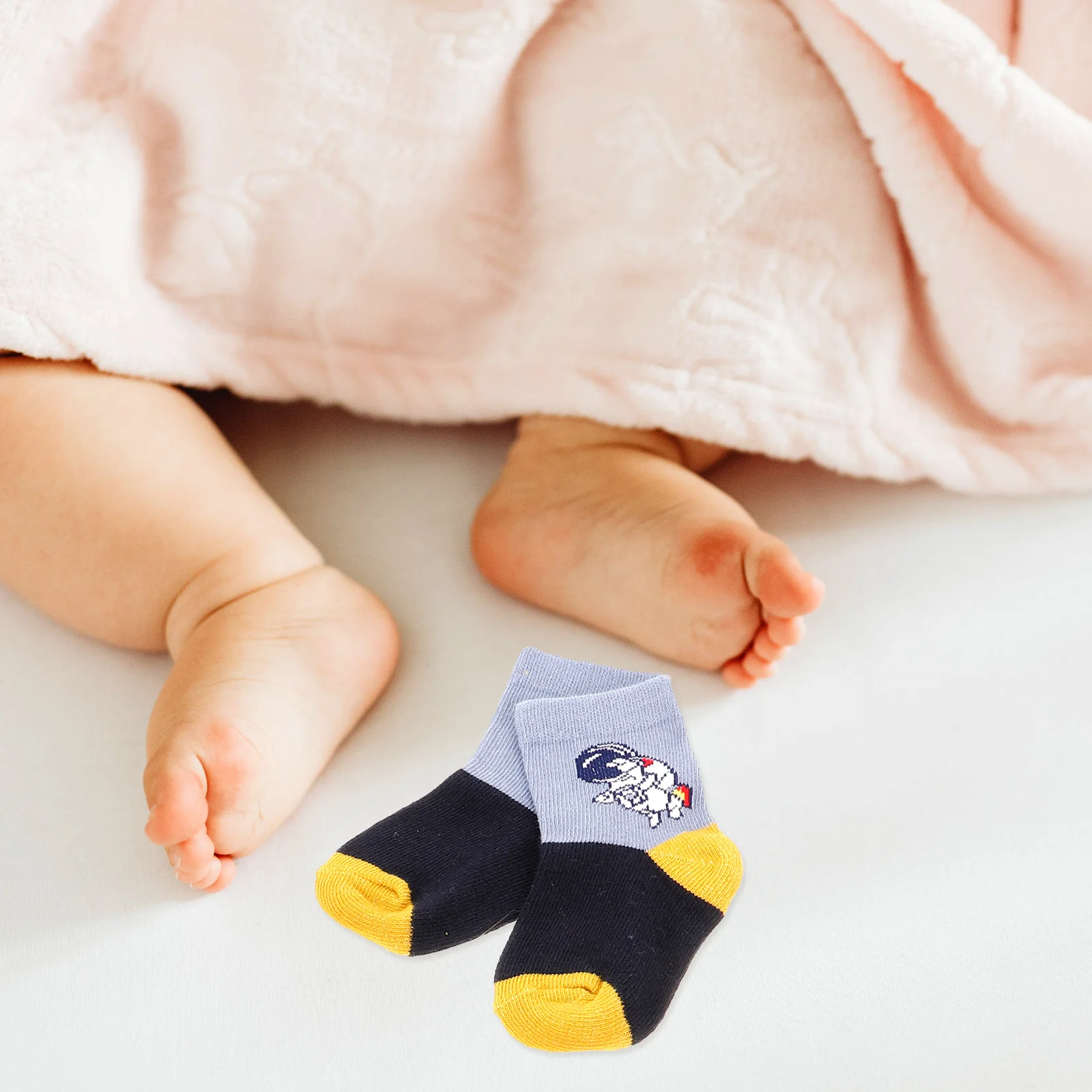 

5 Pairs Baby Socks Toddler Cute Cotton Short Girls Boys Kids Spring Fall New Cartoon Comfortable Easy Wash Soft Skin Friendly