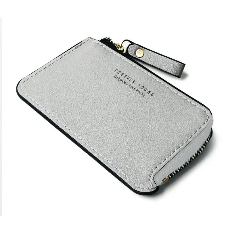 Fashion Slim Men\'s Leather Small Wallet Credit Card Holder Wallet For Men Small Cash Zipper Coin Purse Men Leather Wallet