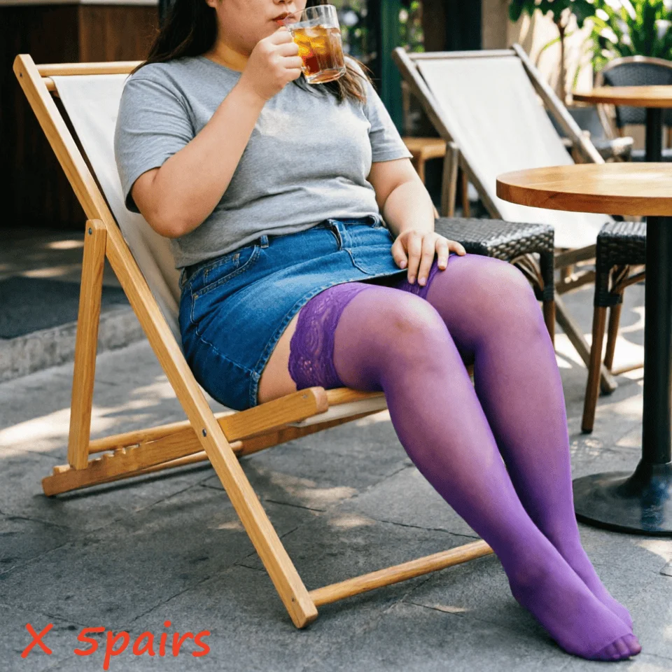 5pairs Plus Size Lace Top Thigh High Stockings Women Silicone Non slip Stay up Sheer Over Knee Hosiery Up to 200Lb XL XXL 3XL