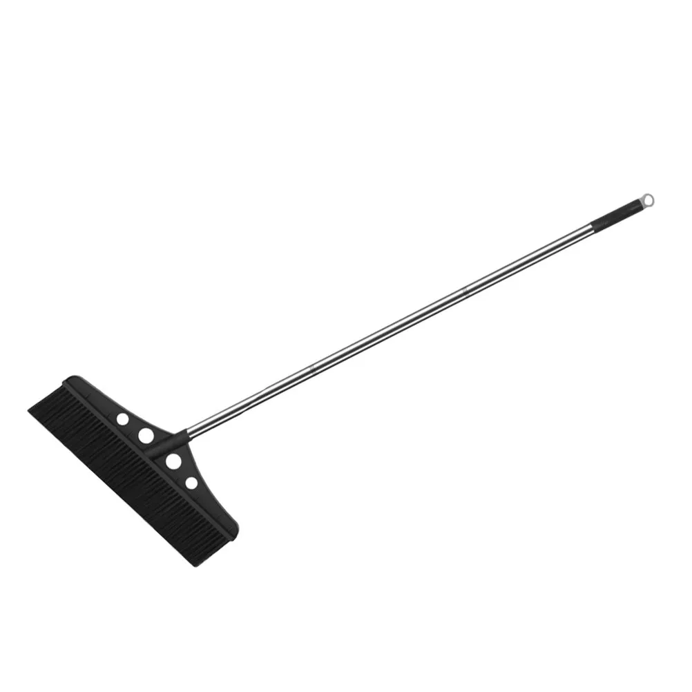 

Разборная широкая усиленная уличная метла для сада, двора, склада, балкона, террасы, бассейна, из нержавеющей стали, нейлоновая, черная