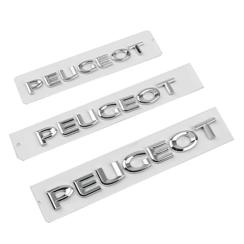 PEUGEOT Letter Logo Car Stickers for Peugeot 206 208 307 308 408 2008 3008 406 407 107 207 4007 4008 5008 Trunk Decoration