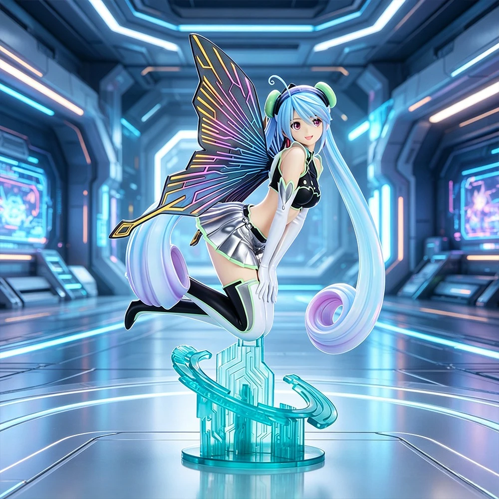 Figura de Anime de 7.87in/20cm, Figura de Acción de Demonio de Computadora, Aion Rine, Modelo de PVC, Estatua Coleccionable, Decoración, Juguetes, Regalos