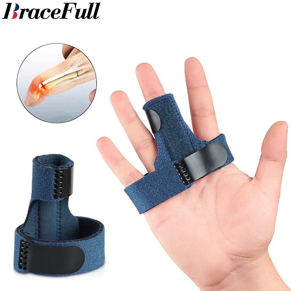 1Pcs Finger Splint Support Trigger Mallet Baseball Strain Sprain Broken Finger Basketball Aluminum Brace Straightening Arthritis