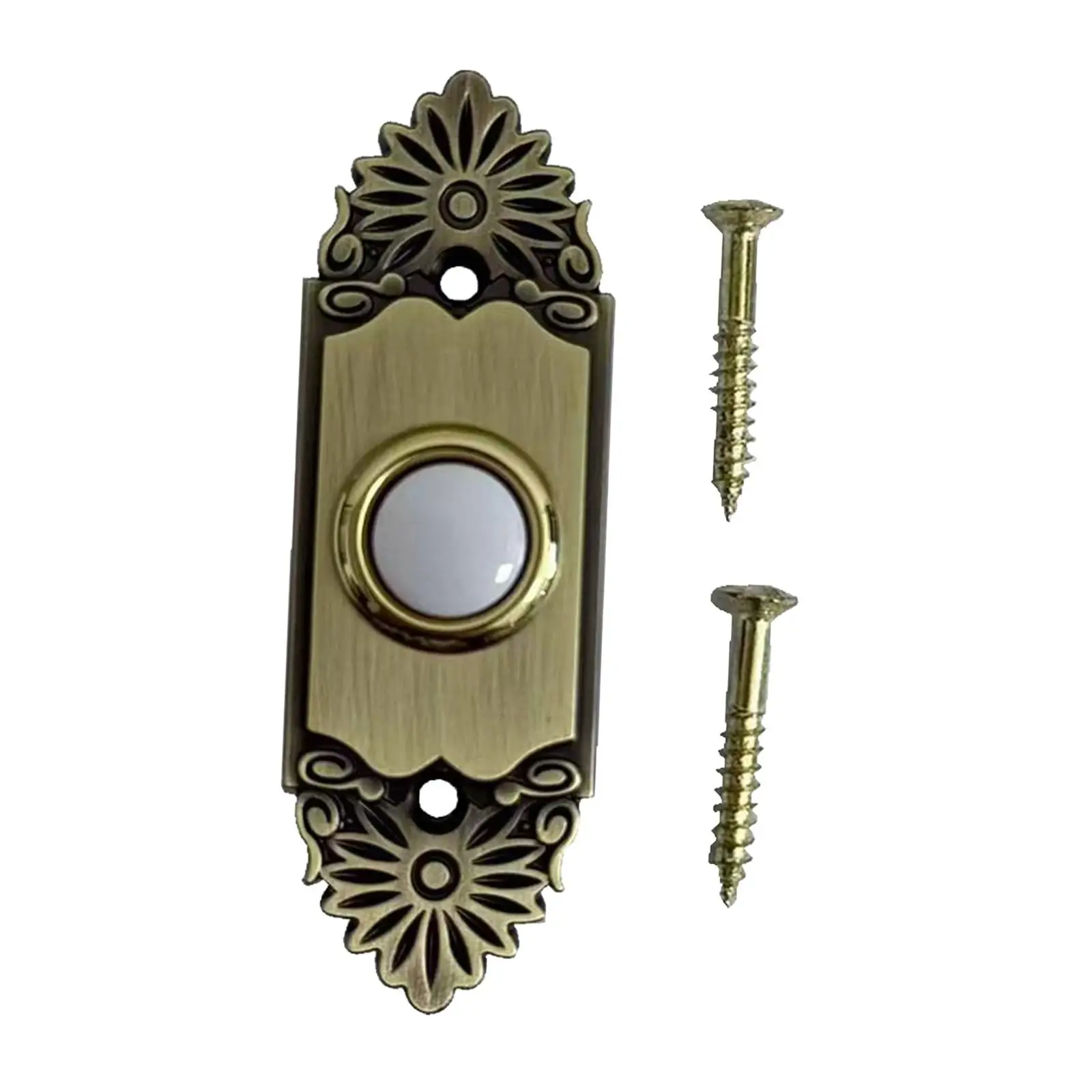 LED Doorbell Push Button Wall Mounted Heavy Duty Artistic Weatherproof Replacement Easy Installation for Outside Residential