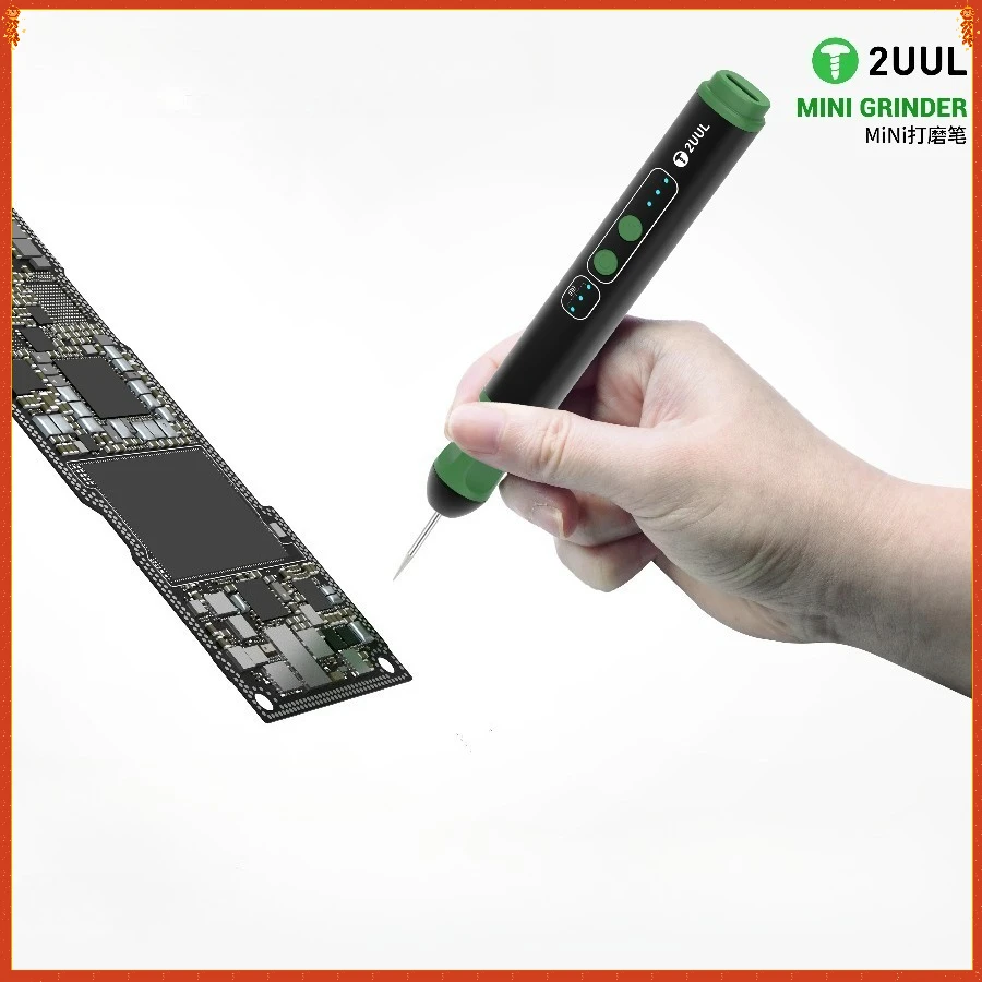 

2UUL DA86 Mini Grinder Pen 15000RPM 5 Speed Adjustable with 10 Grinding Heads for Phone Motherboard PCB DIY Repair Tools Set