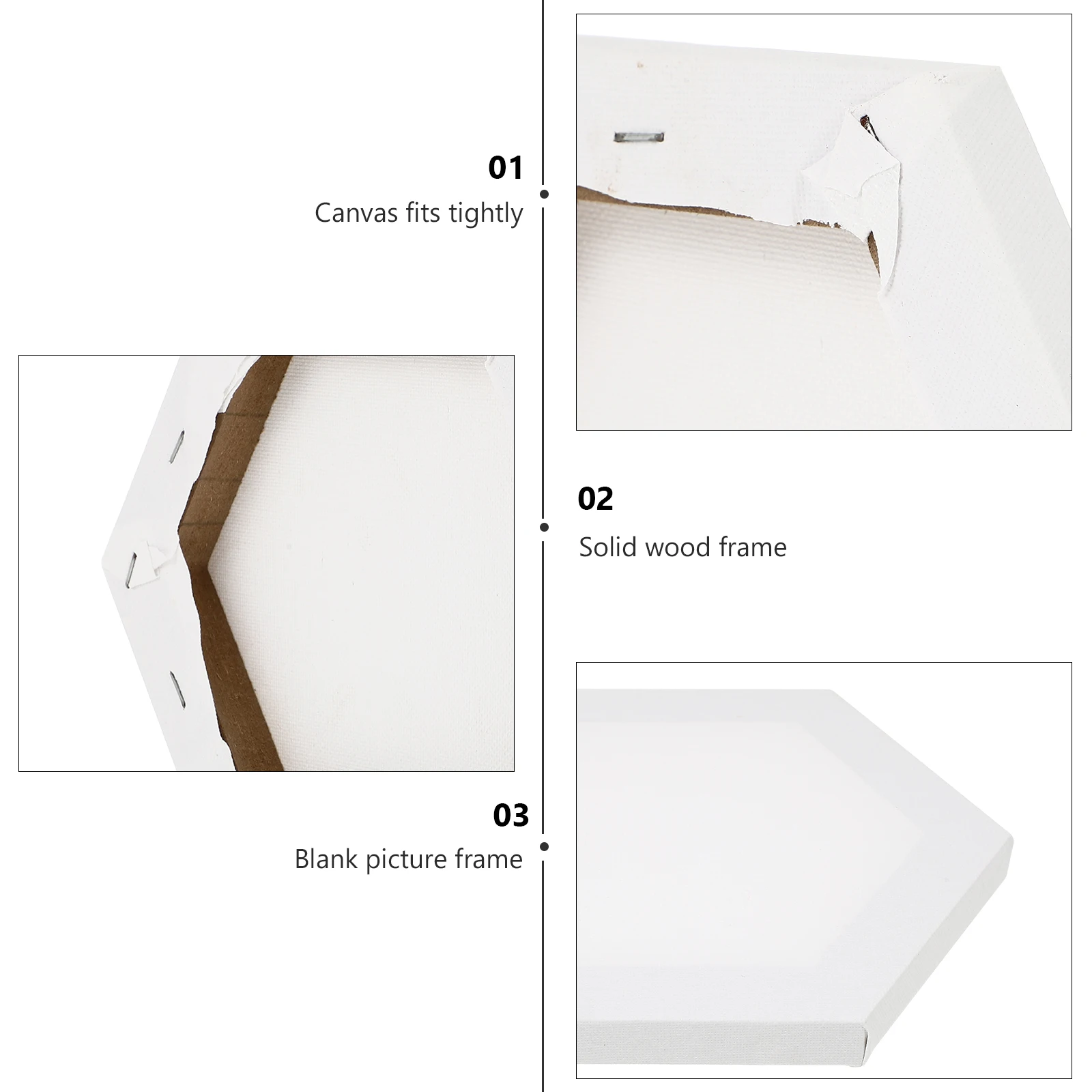 

3pcs Oil Painting Frames Artist Stretched Canvas Blank Panels Drawing Canvases Child Water Board Lightweight Compact Beginner