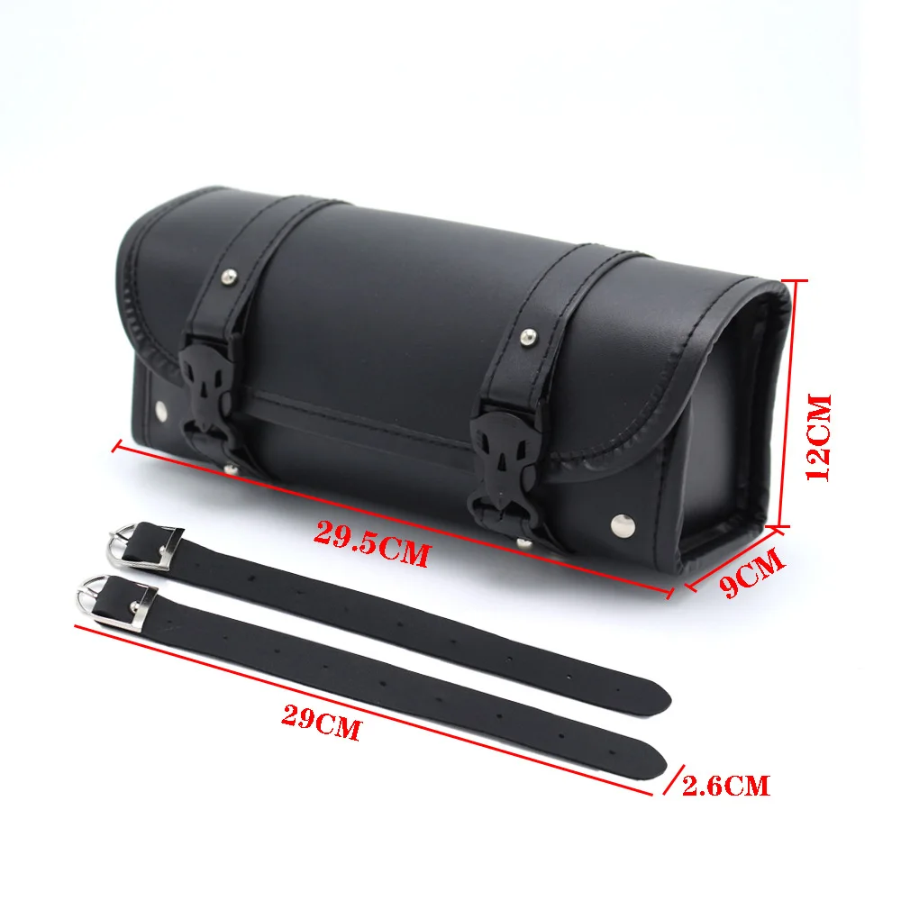 

Универсальная сумка для хранения мотоцикла, ретро-пряжка, двойная пряжка, дизайн с застежкой, черная сумка для хранения передней вилки мотоцикла