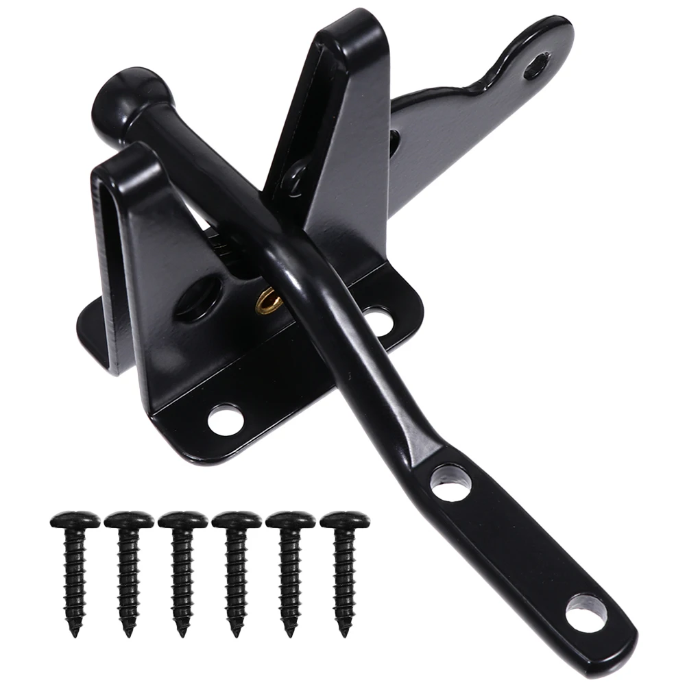 

Latch Pin Lock Door Buckle Fence Replacement Gates Black Heavy-duty Hinges Baby