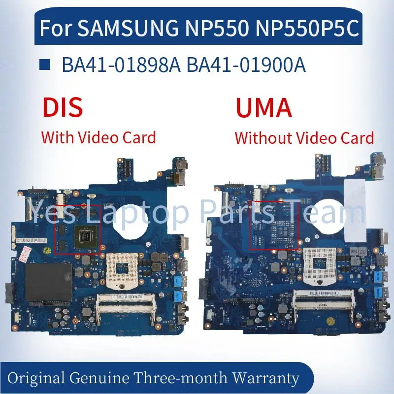 

BA41-01898A BA41-01900A For SAMSUC NP550 NP550P5C PGA989 Laptop Mainboard BA92-09094A BA92-10614A HM76 DDR3 Notebook Motherboard