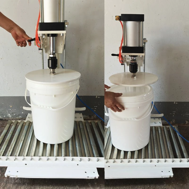 Big Bucket Lids for Plastic Pneumatic Capging Machines 10-18-20-25L 250mm 300mm Paint/Oil Barrel Capping Machine