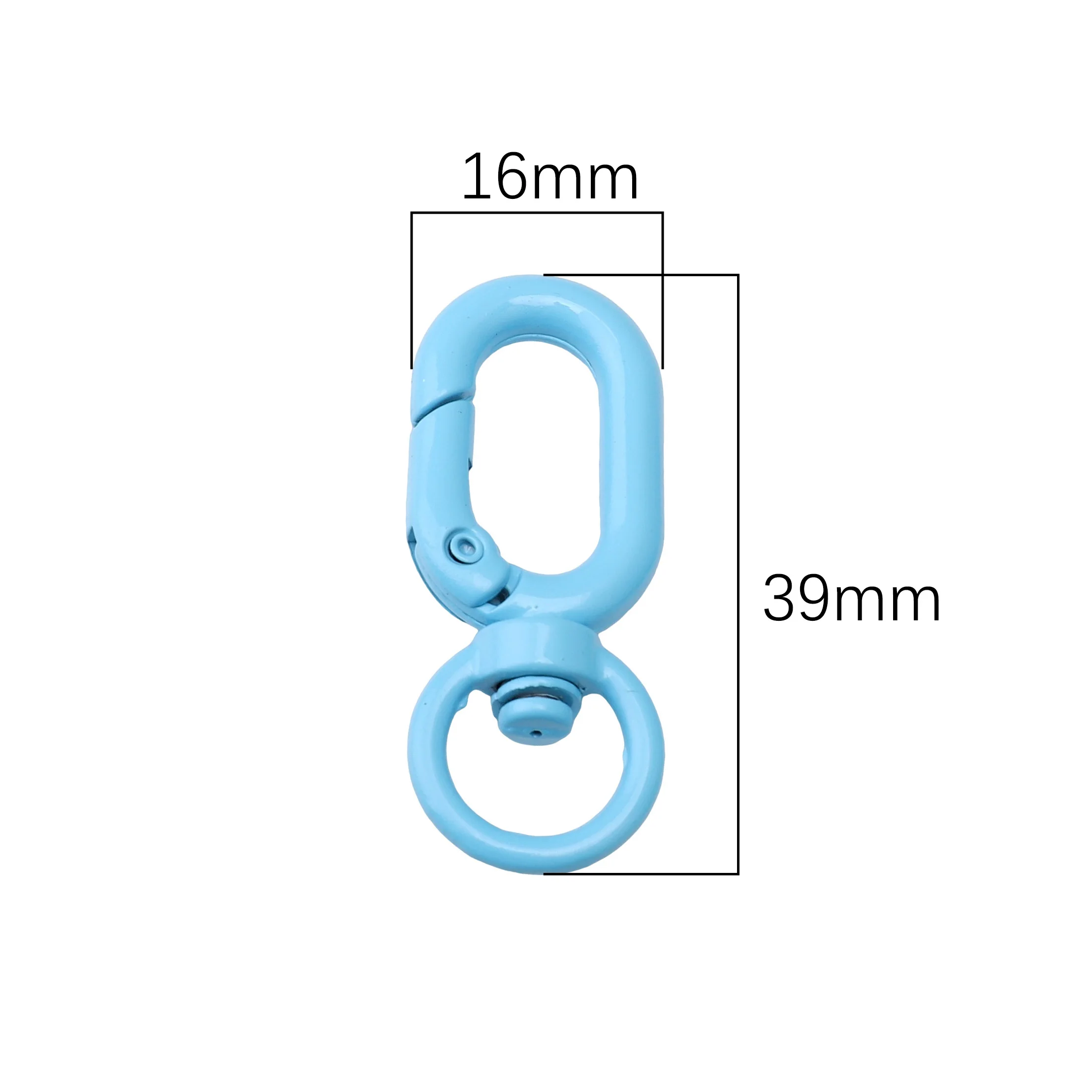 1개 16x39mm 합금 스프레이 페인트 8자형 버클 키체인 연결고리 펜던트 클라스프 쥬얼리 DIY 공예 제작 액세서리