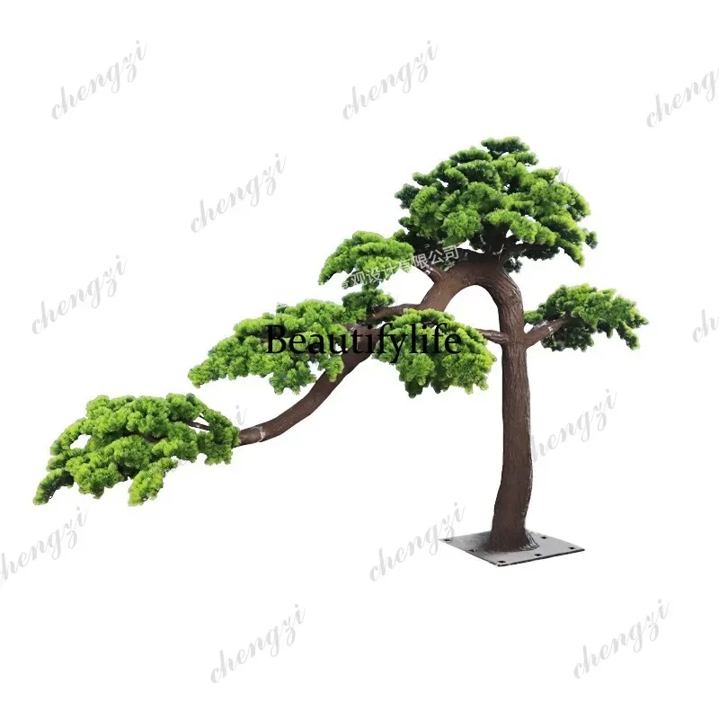 03 Simulated Welcome Pine Shopping Mall Hotel Office Interior Landscape Floor Garden Decoration Pine Ornament