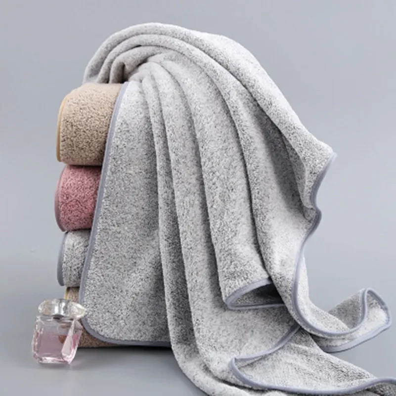 thick and big Bamboo Charcoal Coral Velvet Bath Towel For Adult Soft Absorbent Microfiber Fabric Towel Household Bathroom Towel