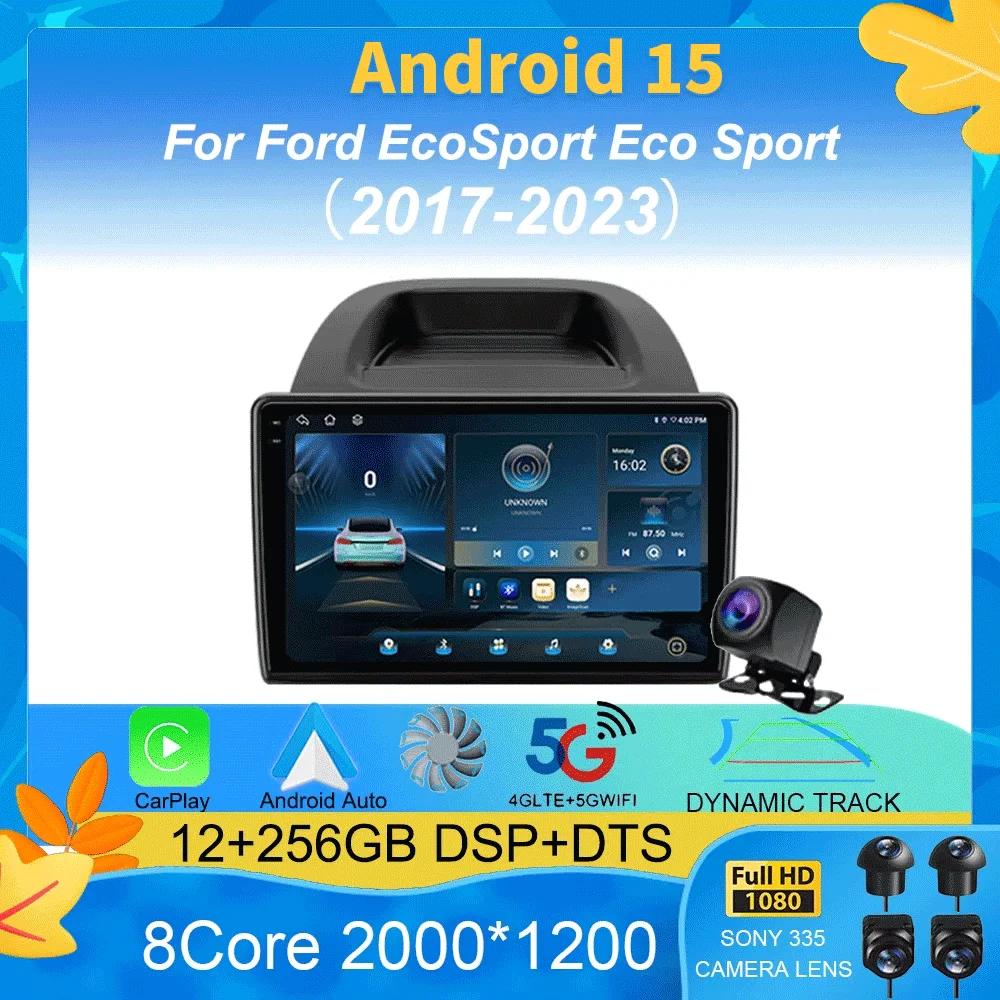 

Car Radio Android 15 For Ford EcoSport Eco Sport 2017 - 2023 GPS Carplay Multimedia Player Navigation Stereo Audio DSP Head Unit