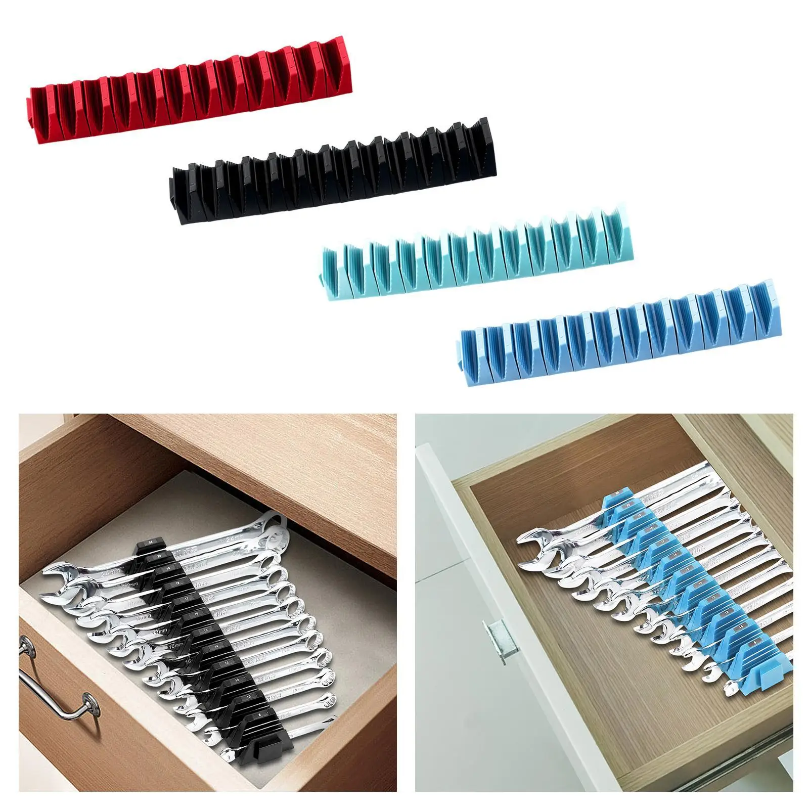 Wrench Tool Organizer Removable Storage Rack for Tool Drawer Storage Professional Mechanics Men Father Brother Boyfriend Gift