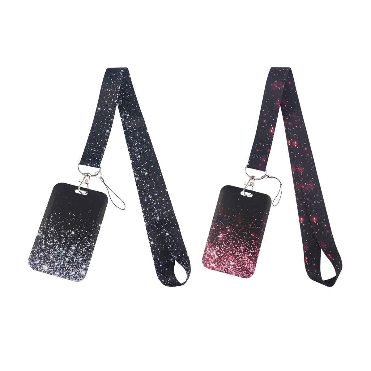 

Simple Sequins Style Credential Holder Lanyards For Keys Neck Strap ID Card Gym Phone Straps Keychain Keyring Accessories Gifts