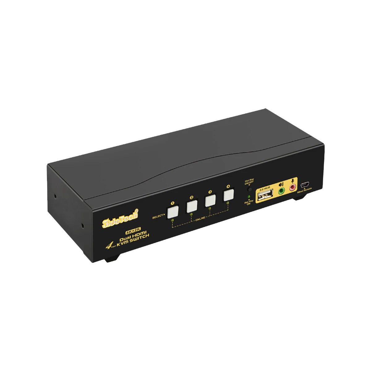 

JideTech 4 Port Dual Monitor HDMI 2.0 KVM Switch with Audio, USB Hub Support 4Kx2K@60Hz, YUV 4:4:4