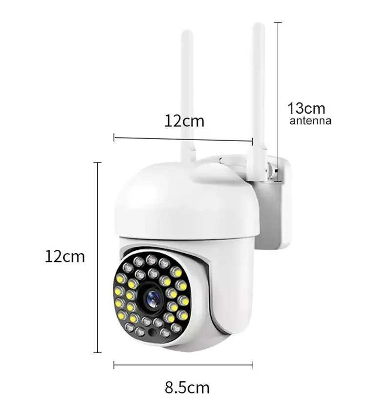 2.4G kamera monitorująca 360 LED widzenie w nocy, śledzenie ludzi w pomieszczeniach Monitor bezpieczeństwa pilot Wifi oglądania kamery domowej