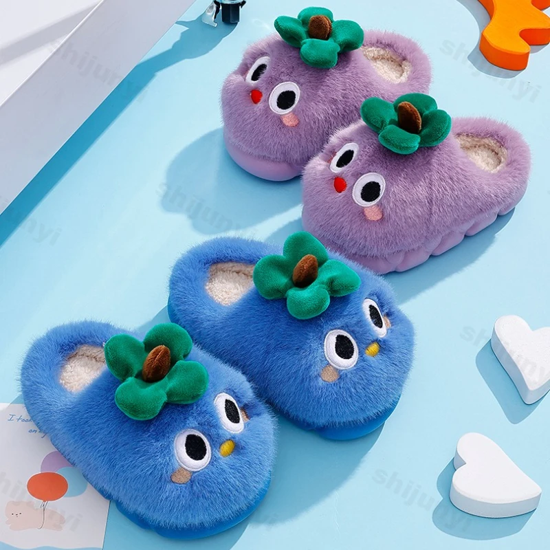 

Детские хлопковые тапочки, новые зимние тапочки для мальчиков, нескользящая плюшевая теплая обувь на мягкой подошве, легкая удобная домашняя обувь с героями мультфильмов для девочек