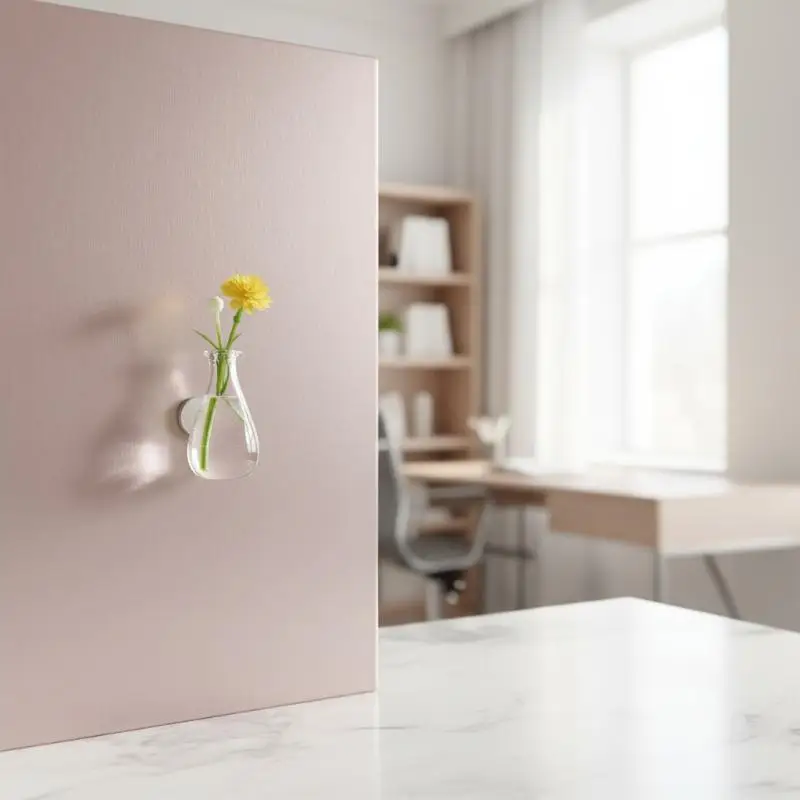 Tiny Magnetic Glass Vase Refrigerator Magnet Set Cute Mini Bud Vases for Kitchen Home Office Locker Decor