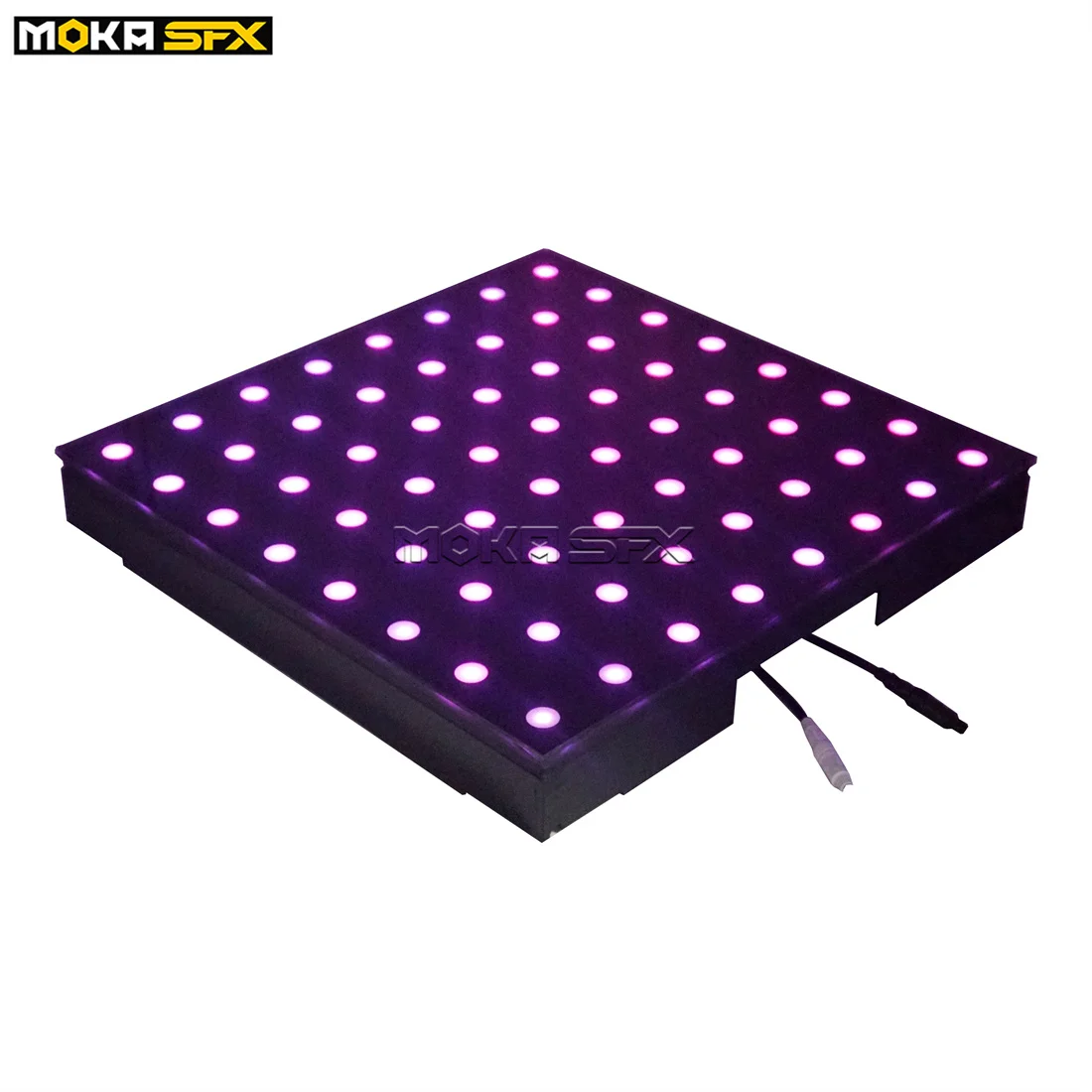 

MOKA SFX Digital Mirror LED Dance Floor 64 Pixels Tempered Glass 3D Stage Lighting Floor Panel Waterproof for Disco Show