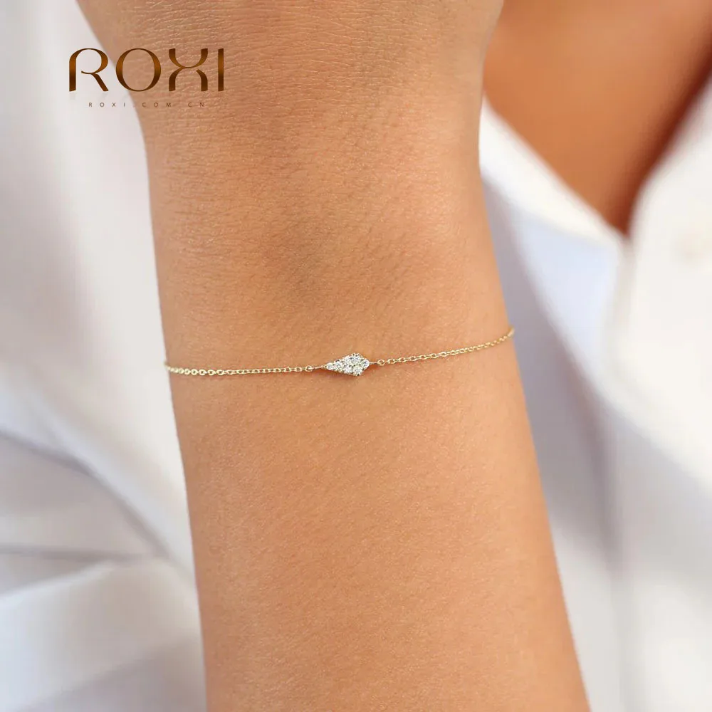 ROXI Mini Kite Pattern Micro Inlaid Zircon Cute Women\'s Bracelets 100% 925 Sterling Silver Exquisite Luxury Bangle Fashion Gift