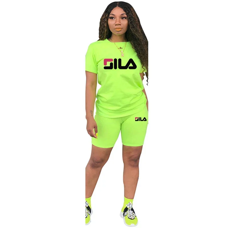 Womens Short Suit Summer Popular Luxury T-shirt+Shorts 2 Piece Sets Fashion Casual Soft Jogging Tracksuit Trend Outfits Clothing