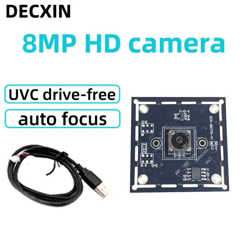 Modulo telecamera HD da 8 MP Messa a fuoco fissa Telecamera grandangolare per riconoscimento facciale/scansione dei documenti Chip IMX179 Unità USB gratuita