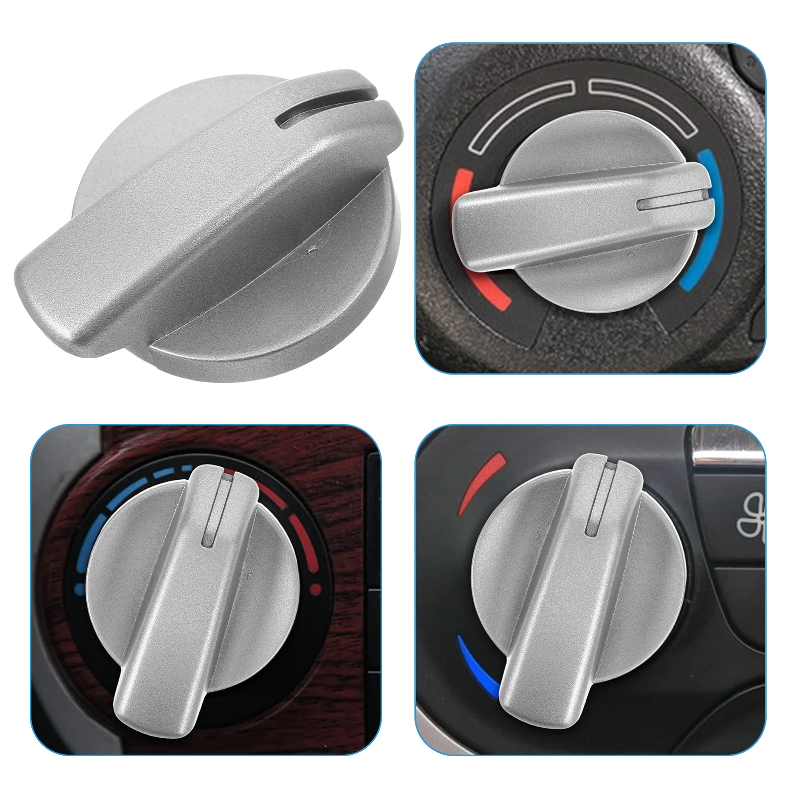

Car Conditioning Heater Control Replacement Plastic Easy Installation Durable Precision Rotary Air Conditioner Button Cover Auto