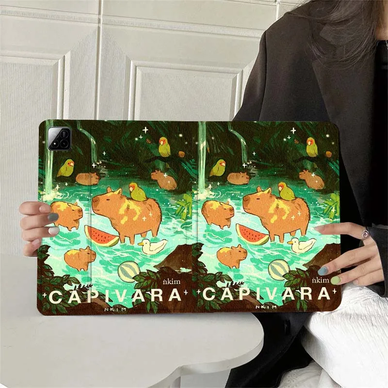 Capibala Anime Cute For Xiaomi Redmi Mi Pad 4 5 6 7 8 K SE Mini Pro Plus Max 10.1 11.2  inch Tablet Case