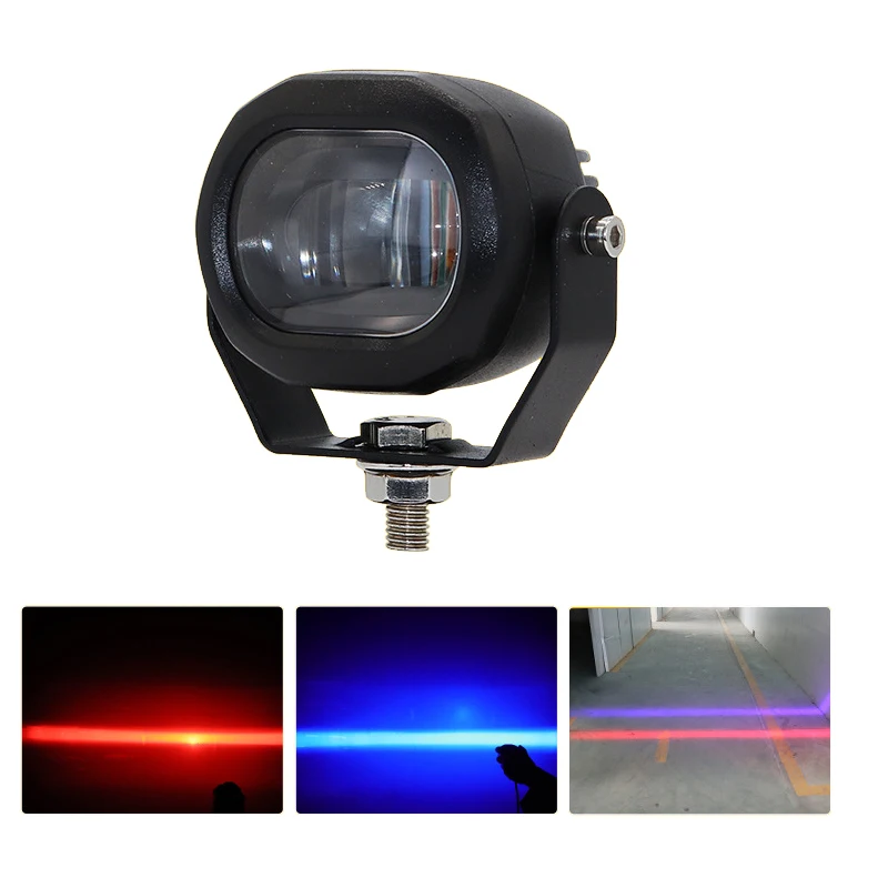 Led Forklift Mini Warning Light One-Line Limit Light Reversing Area Work Engineering Lighting Safety Light Blue Light/Red Light